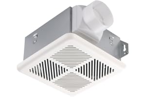 Tech Drive Very Quiet 50CFM 1.2Sone Bathroom Ventilation and Exhaust Fan,3inch duct, Ceiling or Wall Mounted Fan, Easy to Ins