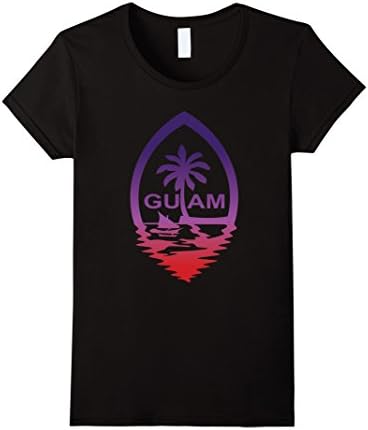 Womens Guam Seal Sunset Shimmer T Shirt XL Black