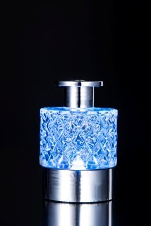 Pretty Valley Home LED Reed Diffuser Large Clear Cut Glass Bottle with Black Base