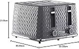 Daewoo Argyle 4-Slice Toaster Defrost Reheat Browning Control Grey view 6