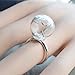 Dandelion Seed Make a Wish Real Flower Glass Ball Open Resizable Copper Rings
