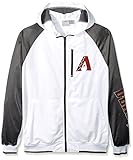 MLB Big and Tall Men's Full Zip Tricot Logo Sleeve Track Jacket with Wordmark