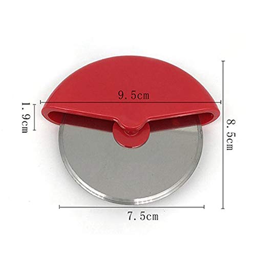 Yagot Edelstahl Gebäck Pizzaschneider Küchenwerkzeug Pizza Rad Messer Hob Graters (Rot)