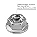 5/16-18 Serrated Flange Hex Lock Nuts, Stainless Steel 18-8 (304), Bright Finish, 50 PCS