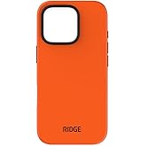 Ridge Case Compatible with iPhone 16 PRO - Compatible with MAGSAFE & Wireless Charging, Aluminum Control Buttons, Dual-Layer Construction, TPU Bumper with Drop Protection (Basecamp Orange)