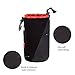 POLAM-FOTO 4 Pack Thick Lens Pouch Set for Protect DSLR Camera Lens, Compatible with Canon, Nikon, Tamron, Sigma, Pentax, Sony, etc.