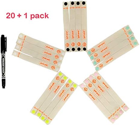 Limlook 20 Woven Write-on Name Tag For Clothing, Backpack,Water Bottle&Toy, Great For School / Daycare / Camp / Nursing Home / Home, Washer and Dryer Safe With 1 Permanent Marker(20)