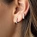 PAVOI 14K Rose Gold Plated Sterling Silver Post Cubic Zirconia Cuff Earring Huggie Stud