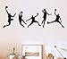 Basketball Players Wall Decals Slam Dunk DIY Wall Stickers for Kids Room Boys Bedroom (5 pcs)