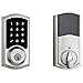 Kwikset 99160-008 SmartCode ZigBee Touchscreen Smart Lock works with Echo Plus & Alexa, featuring SmartKey, Satin Nickel