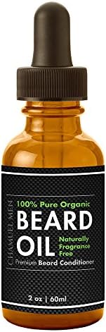 Premium Beard Oil &amp; Conditioner-Made in U.S.A. 100% Organic Fragrance Free Blend of the Highest Quality Essential Oils! Guaranteed to Deeply Nourish, Moisturize and Tame your Beard and Moustache!