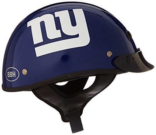 Brogies Bikewear NFL New York Giants Motorcycle Half Helmet (Blue