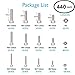 Nuts and Bolts Assortment Kits, M3/M4/M5 x 8mm/12mm/16mm/20mm 304 Stainless Steel Screws, Casaon Allen Hex Socket Head Cap Precise Metric Screws with Nuts Set with Storage Box (440pcs)