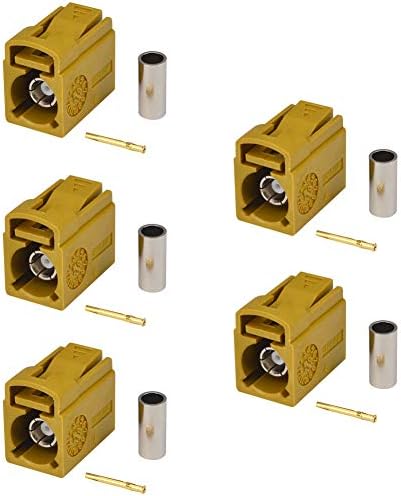 Leeyovk Fakra圧着プラグkタイプメスカレー Rg58 5個セット Lmr195rf同軸ケーブル用 ご注文で当日配送 ファクラアンテナ 拡張の衛星ラジオ用