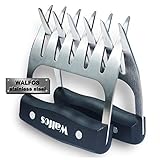 Walfos Stainless Steel Pulled Pork Shredder Claws - Essential for BBQ Pros - Strong Metal Pork Claw for Handling,Lift, Shredding, and Carving Meat - Ultra-Sharp Blades & Heat Resistant