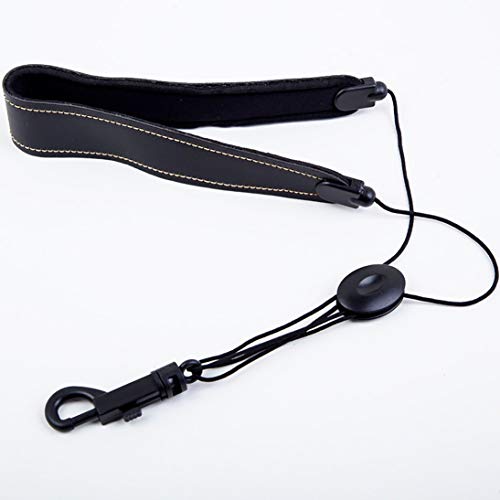 Baynne Adjustable Leather Sax Padded Pressure Reducing Strap with Clasp Saxophone Belt Shoulder Accessories