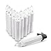 Lemonbest Battery Operated LED Flameless Taper Candles with Remote Control and Removable Clips for Christmas Decoration, Set of 10