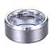 Heraculs 8mm Tungsten Carbide Matte Polished Finish Unisex Wedding Engagement Band Ring Sliver Size 6-14