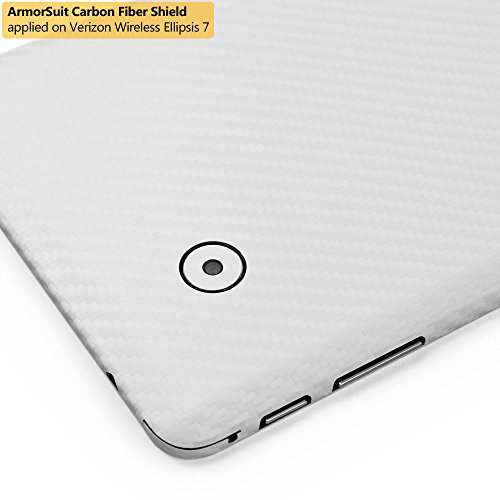 ArmorSuit MilitaryShield - Verizon Ellipsis 7" Screen Protector + White Carbon Fiber Full Body Skin Protectorw/ Lifetime Replacements