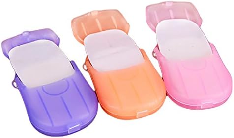 UU19EE 20pcs Convenient Mini Soap Slice Washing Hand Travel Mini Soap Slice Sheets Foaming Box Paper