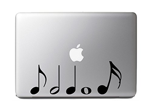 Audiophile #3 - Assorted Music Notes - Black 9" Vinyl Decal Sticker Car Macbook Laptop