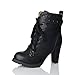 Charm Foot Fashion Womens Platform High Heel Chukka Boots Western Boots