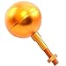 Feelle Flagpole Ball Top Ornament Gold Aluminum Anodized Finish, Decoration Designed for US Flag Pole