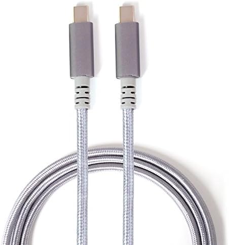 CLCCON Type-C to Type-C 3.0 Charge Cable 6.5ft(2 Meters) Nylon braiding for MacBook Pro Google Pixel 2/ Pixel/ Pixel XL New MaxBook Lumia 950/950xl Nexus 5x/6p ChromeBook Pixel (silver)