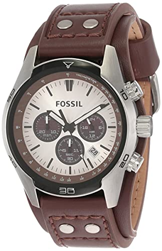 Fossil Cuff Chronograph White Dial Men&#39;s Watch - CH2565