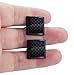 Jstyle Carbon Fiber Cufflinks for Men Shirt Unique Business Wedding Black