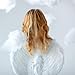 SEVADA Angel Wings for Girls, Christmas Angel Costume Wings, White Feather Angel Wing, Cosplay Accessories Christmas Wings for Kids Children Women
