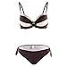 Allezola Women's Mixed Colors Bikini Swimsuit Bathing Suit Swimwear Sexy Push up