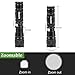 Pack of 4, AUOPRO Mini Pocket Torch Light Zoomable Handheld LED Flashlights with Clip, 3 Modes for Emergency, Camping and EDC