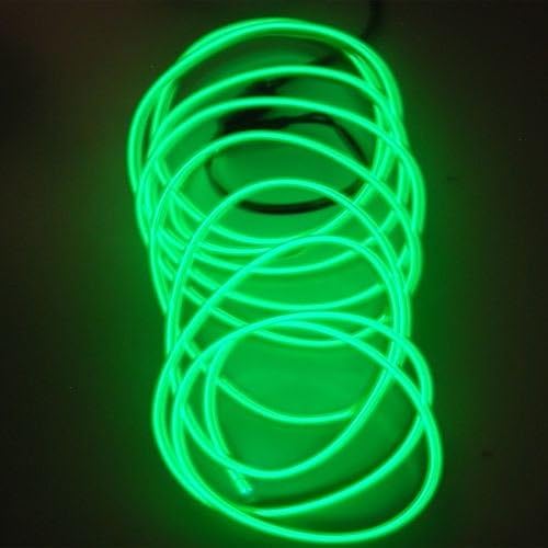 2M Car Decorative LED Wire Auto Interior Atmosphere Cold Light Green Lamp Strip