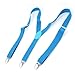 Allegra K Women's Suspenders Metal Clips Adjustable Elastic Band Y Shaped Suspender One Size Blue