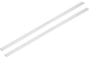 MECCANIXITY 2 Pcs Square Aluminum Flat Bar, 1/8" (3mm) Thick x 3/8" (10mm) Width x 12" (305mm) Long 6061 Aluminum Flat Plate 