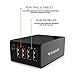 iPad Charger Rampow 4-ports 2.4A &1A/34W USB Wall Travel Charger with foldable plug for iPhone 5/5C/5S/SE/6s/6s plus/6/6 plus/7/iPad mini/pro, Samsung Galaxy, Blackberry-Black&Red