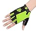 HTZPLOO Bike Gloves Bicycle Gloves Cycling Gloves Mountain Biking Gloves with Anti-Slip Shock-Absorbing Pad Breathable Half Finger Outdoor Sports Gloves for Men&Women (Black&Green, X-Large)thumb 3