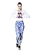 FINEMORE Women Girl High Waist Printed Yoga Pants Stretchy Pilates Workout Sport Yoga Leggings Regular Plus Size