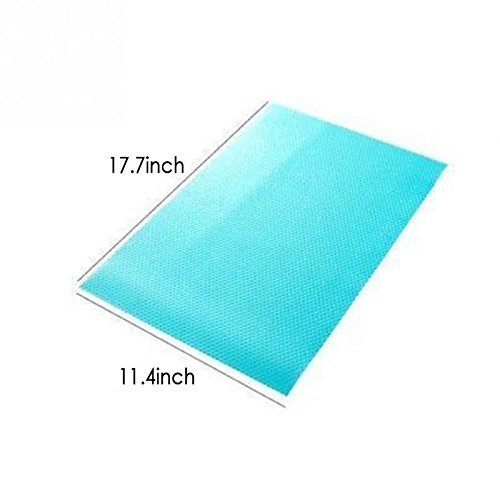 Yosoo 4 pcs/set 29cm45cm Fashion Refrigerator pad Antibacterial antifouling Mildew Moisture absorption Preserving Pad Refrigerator Mats Fridge Base Cushion (Green)