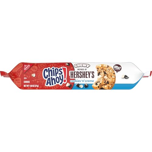 CHIPS AHOY! CHEWY HERSHEY’S COOKIES ‘N’ CREME BAR-INSPIRED COOKIES, 9.58 OZ