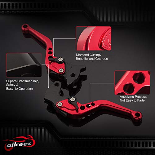 image for aikeec Motorcycle CNC Brake and Clutch Levers Short Adjustable Brake C