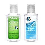 2PCS Portable Refreshing Hand Soap Gel to Instant Skin Cleansing, Disposable Hand Sanitizer Gel for Adults & Children,Soft and Non-irritating Hand Sanitizer Gel - Rinse-Free Hand Cleanser-50ML (Bu&Gn)