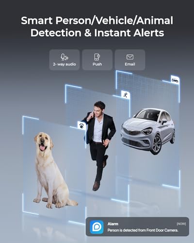 REOLINK 5MP Outdoor Security IP Camera, Turret Surveillance PoE with 2.8mm Lens,130° Diagonal,IK10 Vandal Proof,Smart Detection,Color Night Vision,2-Way Talk,IP67 Weatherproof,RLC-540A