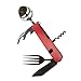 Baigoclub 6 in 1 Outdoor Foldable Detachable Tableware Camping Utensil Stainless Steel Fork Knife Spoon Bottle Opener corkscrewer Set/Two Colors for Couple (Lady)