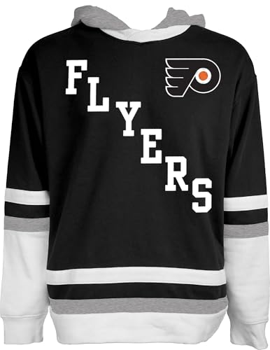 Blue 84 Standard NHL Officially Licensed Hockey Hooded Sweatshirt Felt Embroide…