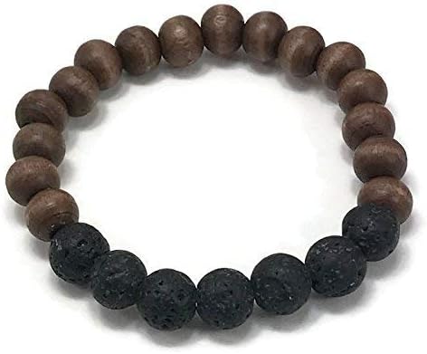 Girls Lava Bead Diffuser Bracelet by WestMarketDesign | Kids Lava Bracelet, Wood Bead Bracelet, Essential Oil Bracelet, Natural Wood Beads | Childrens Earthy Aromatherapy Jewelry For Less