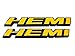 2pcs HEMI Side Fender Replacement Emblem Badge Plate Decal with Sticker for Dodge Charger V8 RT Ram 1500 Challenger (Yellow)