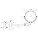 IBeaty Bathroom Mirror 8 inch Wall Mount Makeup Mirror Double-Sided Face Mirror, Swivel Vanity Mirror 1x and 7X Magnification Polished Chrome Finished