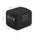 Travel Adapter JMFONE International Tavel Power Adapter 4 USB Wall Charger Worldwide Travel Charger Universal AC Wall Outlet Plugs for US, EU, UK, AU 160 Countries (black)